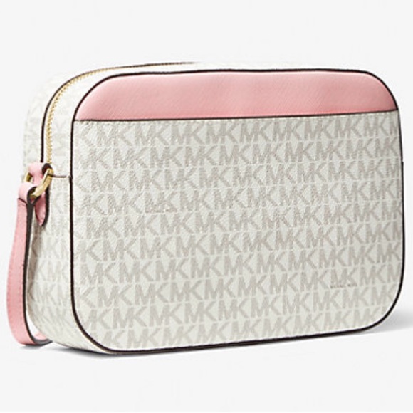 MICHAEL KORS Large Logo Blush and Cream Crossbody Bag. NEW with tags. 🔥 - Picture 3 of 4